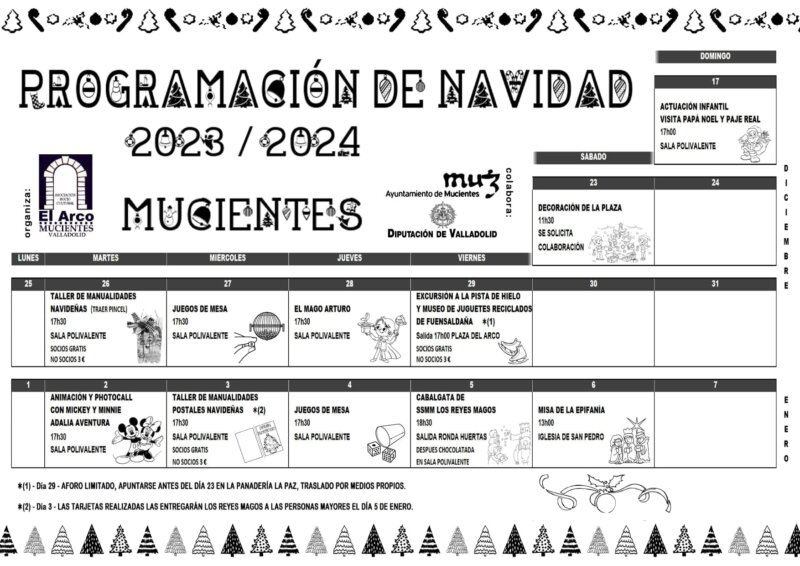 Programa de Navidad 23/24 en Mucientes 1 Programa de Navidad 23/24 en Mucientes 1